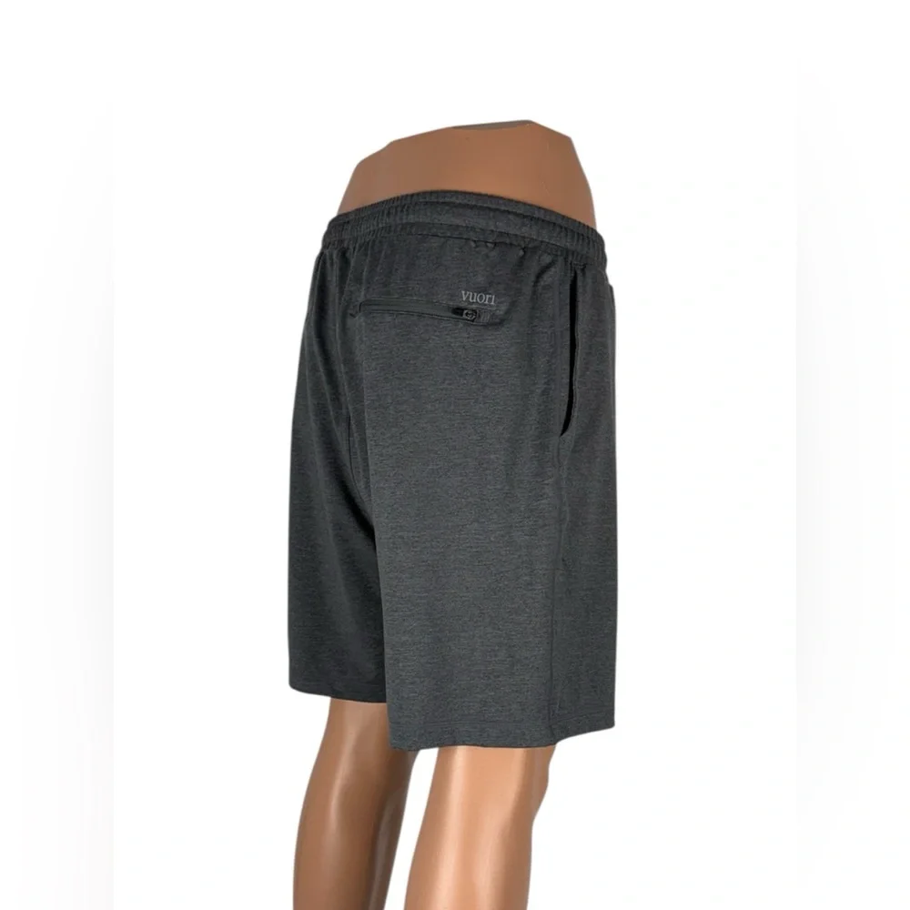 Vuori Mens XL Sunday Performance 7" Shorts Elastic Waist Pockets V381 Gray EUC - Picture 6 of 11